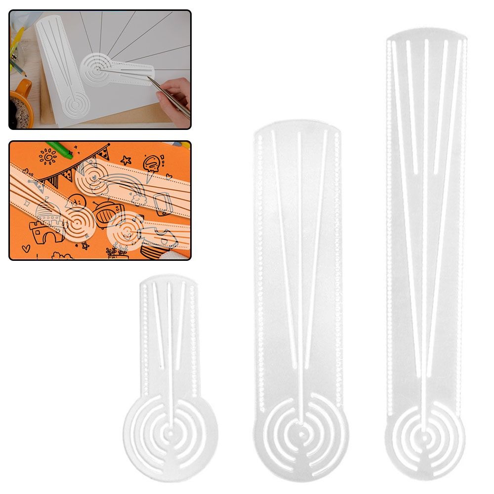 Ruler Set Transparent - Plantilla de Dibujo de Mandala Multifuncional