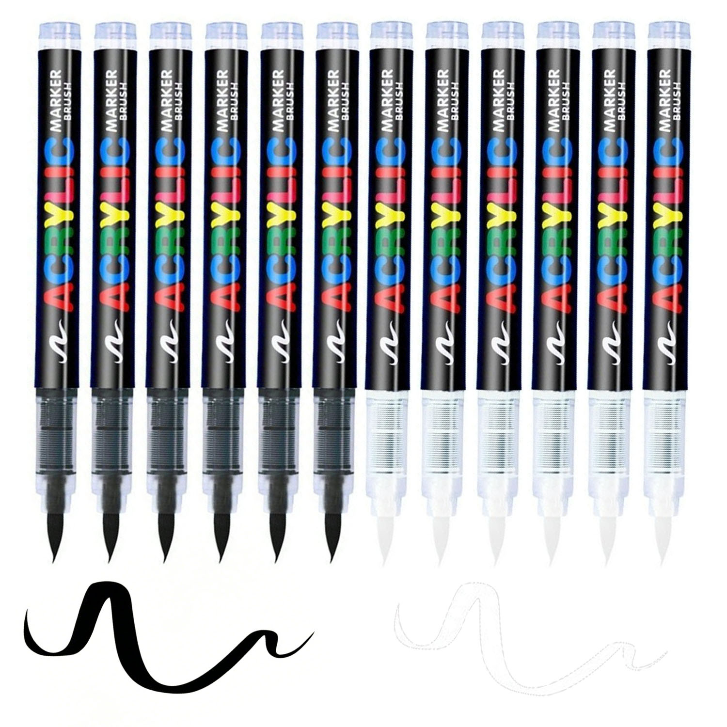 Whiteboard Marker Set - Juego de 12 Marcadores Acrílicos de