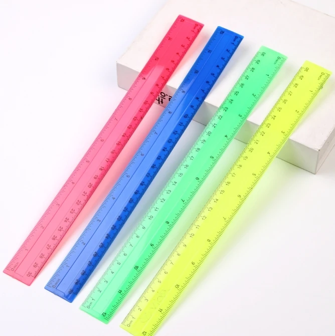 Ruler Set Transparent - 4 unids/pack de reglas rectas de