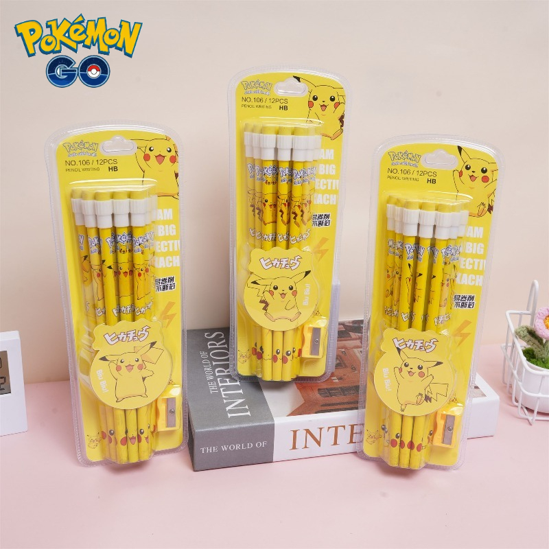 Office Supply Office Stationery Items - 12 Uds. Lápices de Pokémon con