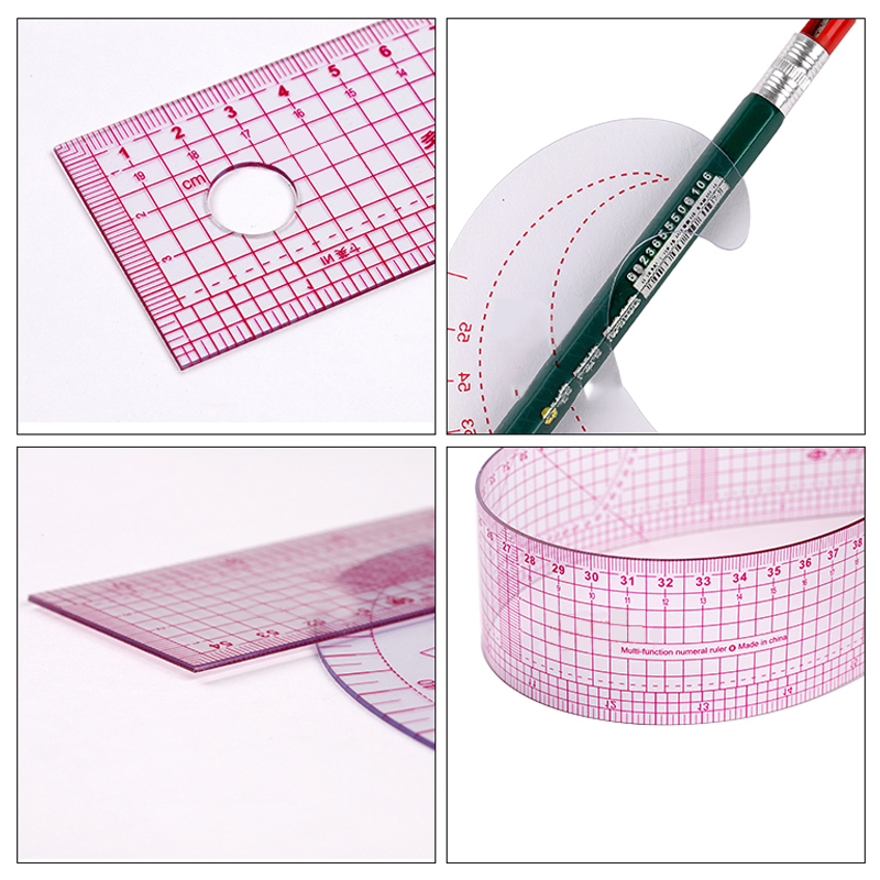 Regla de corte curva francesa, - Ruler Set Transparent reseña y precio