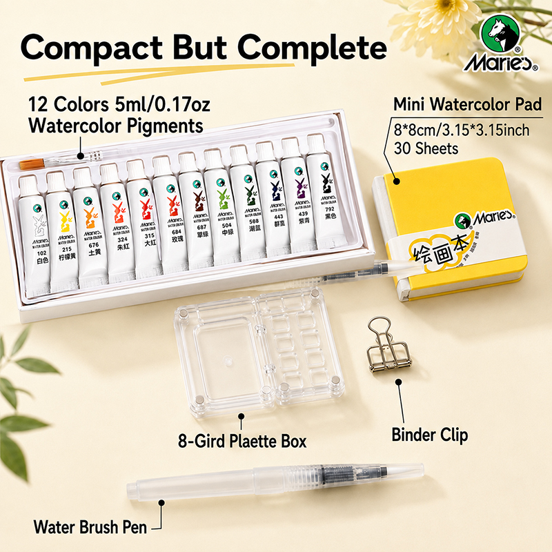 Set de Acuarelas Portátil de V - Binder Clip Assorted reseña y precio