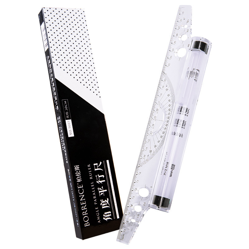Regla de rodillo paralelo tran - Ruler Set Transparent reseña y precio
