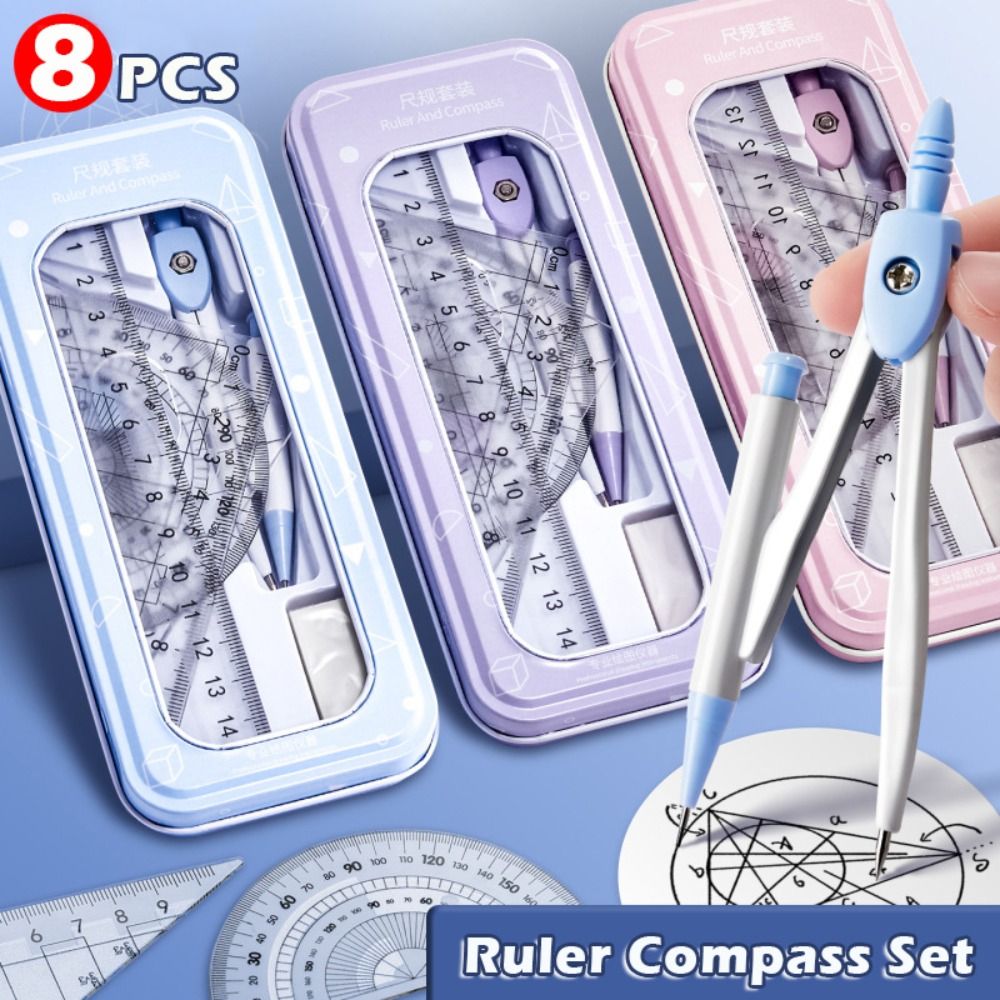 Juego de 8 piezas de reglas de - Ruler Set Transparent reseña y precio
