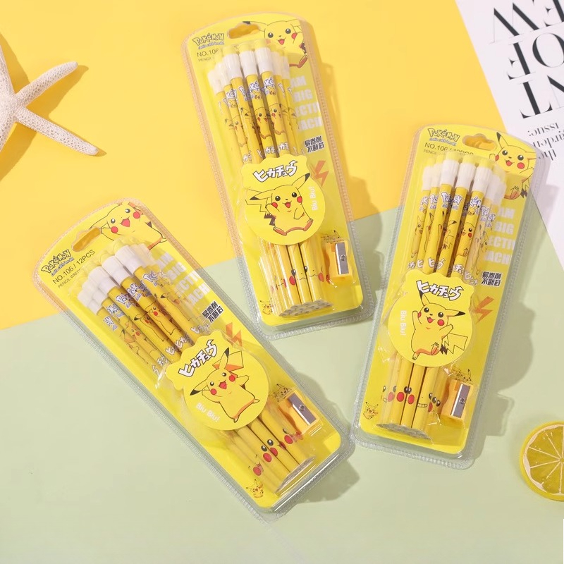 12 Uds. Lápices de Pokémon con - Office Supply Office Stationery Items reseña y precio